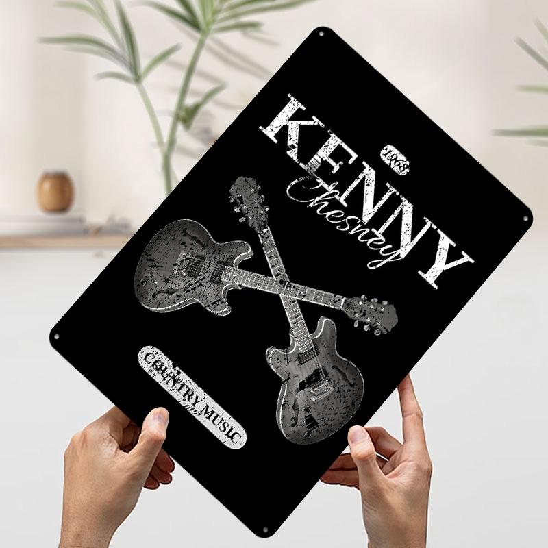 

Kenny Chesney Country Music Metal Poster Customized Wall Art Retro Vintage Tinplate Signs for Gaming Room Decoration At Home 7.9x11.8In(20x30cm)