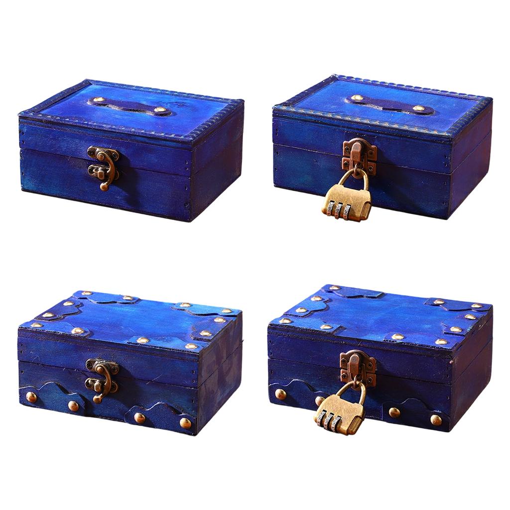 Rustics Wood Storage Box Featuring Lock Clasp For Secure Storage Of Valuables And As Home Decoration Items