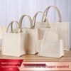 In-Stock 3D Splash Ink Canvas Tote Bag - DIY Handheld High-End Feel