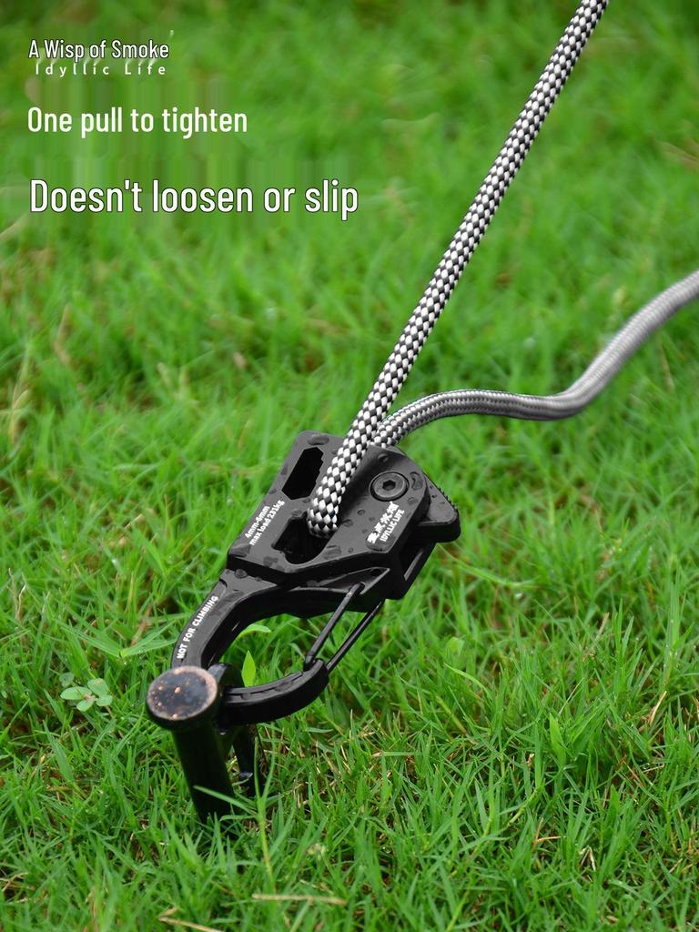 Aluminum Alloy Self-Locking Tent Rope Tensioner for Outdoor Camping