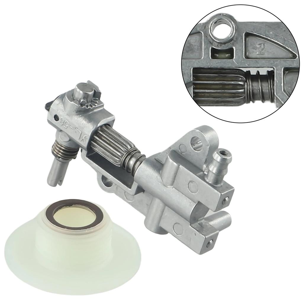 Oil Pump Worm Gear Set For Chinese Chainsaw 5200 4500 5800 Compatible With 52cc 45cc 58cc Cylinder Displacement Engines