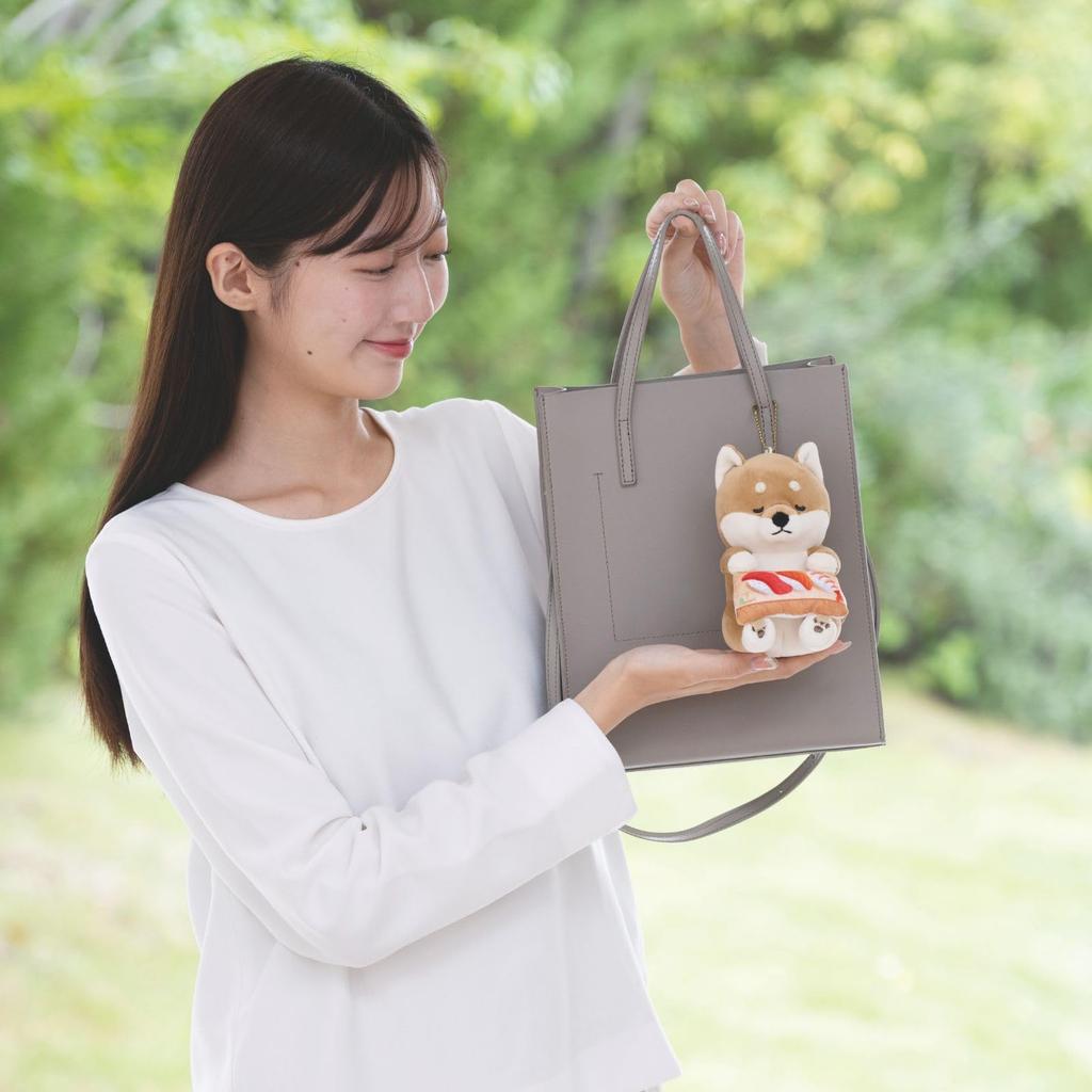 Livheart Food Maskottchen Anhänger Premium Schläfrige Tiere Sushi Shiba Inu Kotaro Niedliches Maskottchen (Gesamtlänge ca.. 13 cm) 47301-01