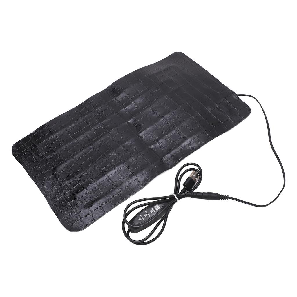 Heizkissen 8,5W 3 Stufen Temperatur einstellbar Waschbar PU-Leder Reptilien Heizmatte für Haustier Auto