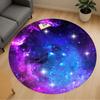 1pc Galaxy Nebula Round Chair Mat Area Rug - Non-Slip, Floor Mat for Office, Bedroom, Home Decor Christmas Gift P0811144