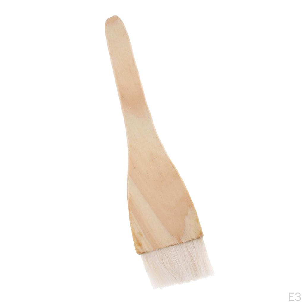 Baking BBQ Wool Brush Wooden Handle Cake Bread Barbecue Oil Butter Tool