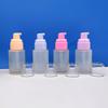 30Ml Pump Bottle Frosted Glass Liquid Foundation Packing Tool Empty Pump Bottle Travel Essential Squeeze Bottle Portable Makeup