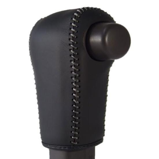 Tricolore Genuine Leather Shift Knob Cover for Honda Black X Gray Silver Leather Shift Knob Replacement Custom Interior and Interior Protection N-WGN