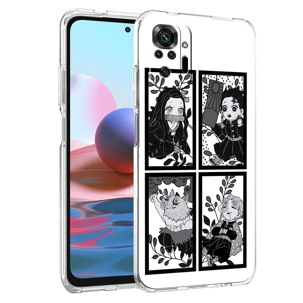 Anime Demon Slayer Weiche Klarsichthülle Für Xiaomi Redmi Note 10 9 8 Pro 9S 10S 8T 9A 9C K40 7 9T 8A Stoßfeste Silikon-Handyhülle