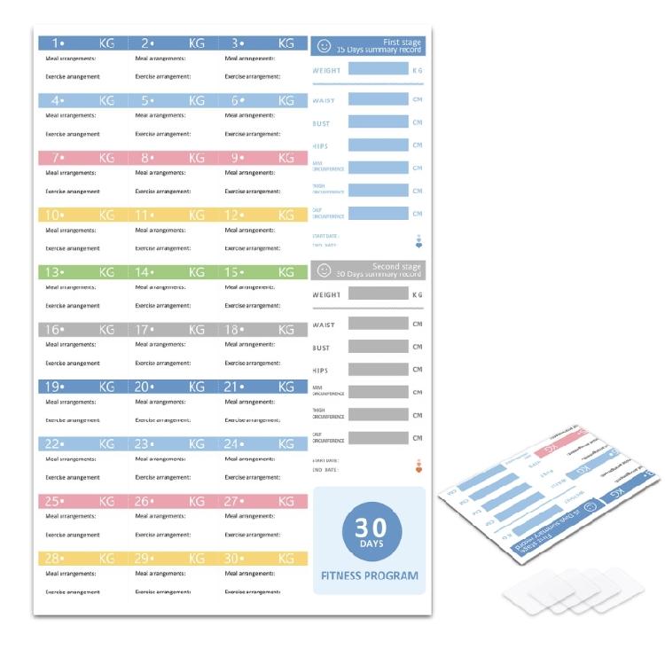 Fitness Program Practical Fitness Progress Planner Waterproof Workout Schedule Fitness Planner 1