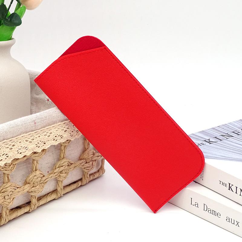 PU Leather Sunglasses Case Glasses Dustproof Storage Bag Portable Glasses Slanted Organizer Bag Eyewear Case Eyewear Accessories