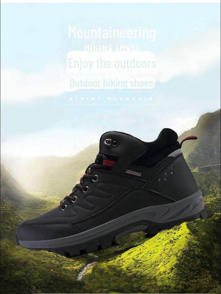 Wasserdichte, rutschfeste Winterwanderstiefel für Herren - Hohe, verdickte Schneeschuhe