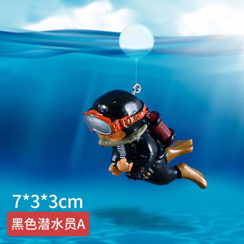 Fish Tank Decoration Luminous Green Mini Floating Diver Aquarium Ornaments Cute Small Floating Ball Aquarium Accessories Acuario