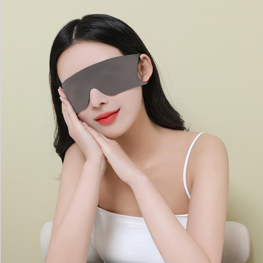 Light Blocking Portable Thin Ice Silk Eye Mask for Summer Travel Sleeping Blindfold with Ear Hanging Strap Unisex Eye Patch