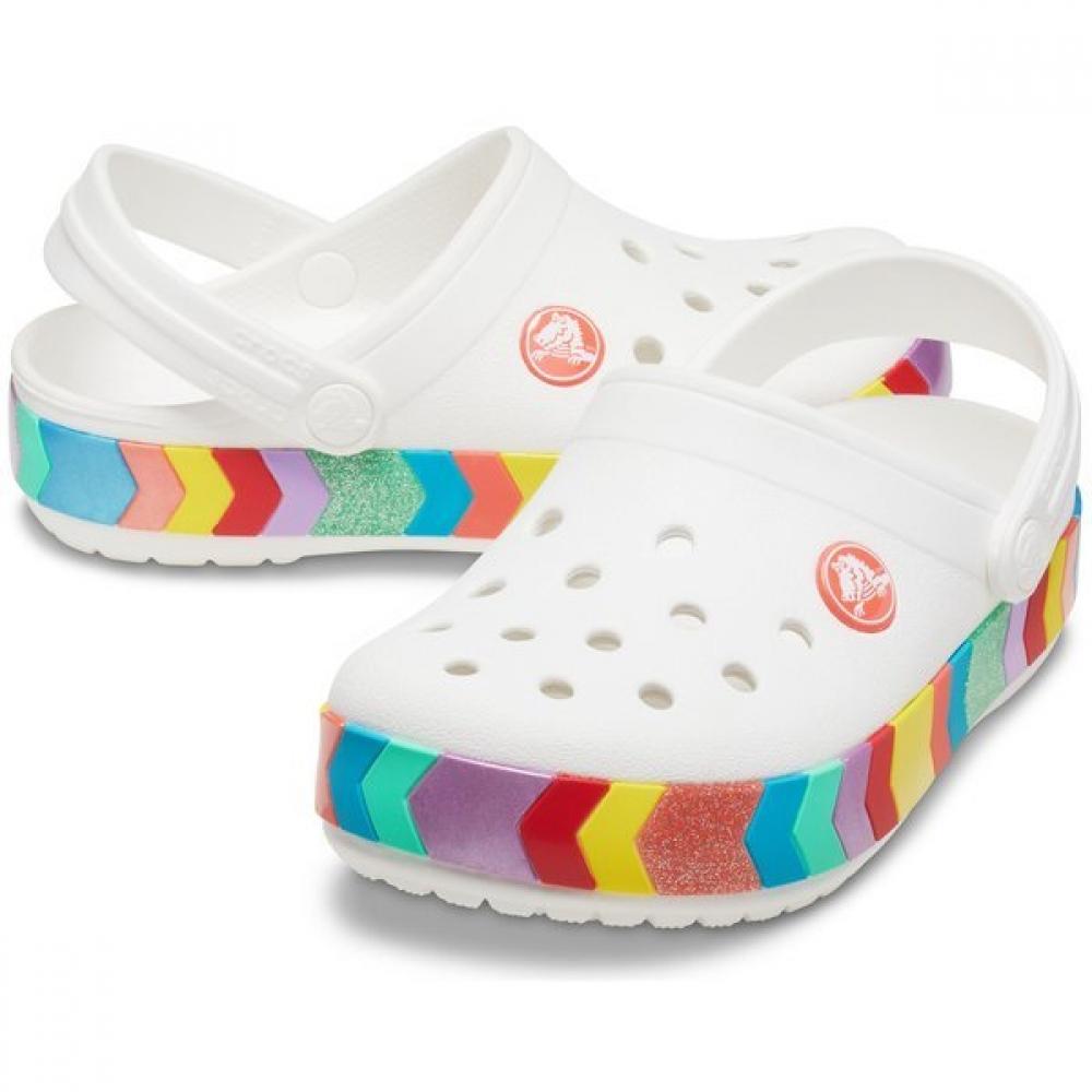 Crocs Crocband Chevron Beaded Clog 207007 100 207007100 (white)/C6(130mm)