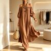 Women's Off-the-Shoulder Neck Puff Sleeve Dress, Color Elegant Casual Dress