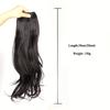 Synthetic Long Culry Hair Extension V-shaped One Piece Fluffy Invisible Hair Black Brown Hairpiece for Women