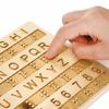 Efficient Braille Alphabet Board Wooden Tactile Letter Number Panel  Blind Children Learning