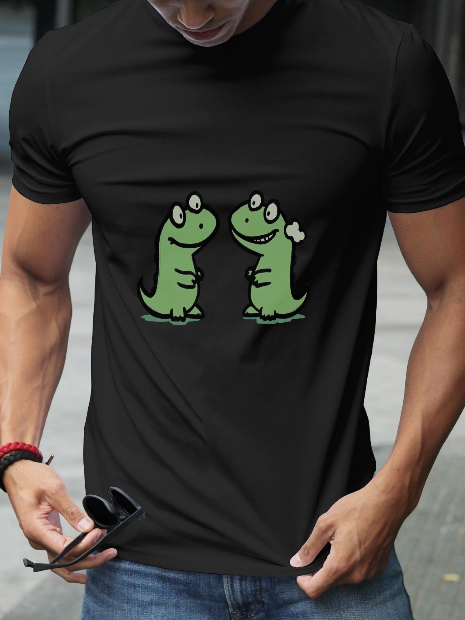 1pc cartoon crocodile doodle T-shirt XXXL