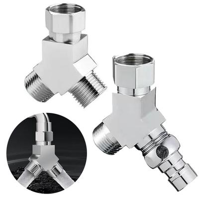 3 Way Water Pipe Adapter G1/2 Thread Three Way Connector Universal Faucet Inlet Valve Water Heater