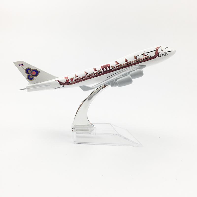1/400 Scale 16cm Thai Dragon Boat Boeing 747 Airplane Model Airplane Diecast Metal Planes