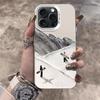 Snow Skiing Space Phone Case For iPhone 17 Cases iPhone Air  16 15 14 13 12 11 Pro Max XS X XR 7 8 Plus Shockproof Back Cover