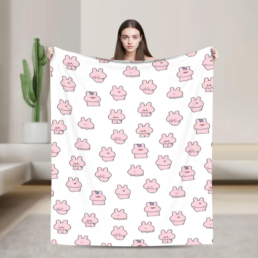 A-Asamimichaan Plush Blankets Girls Boys  Flannel Bedding Throws For Couch Chair Super Warm Custom Quality Bedspread Gift