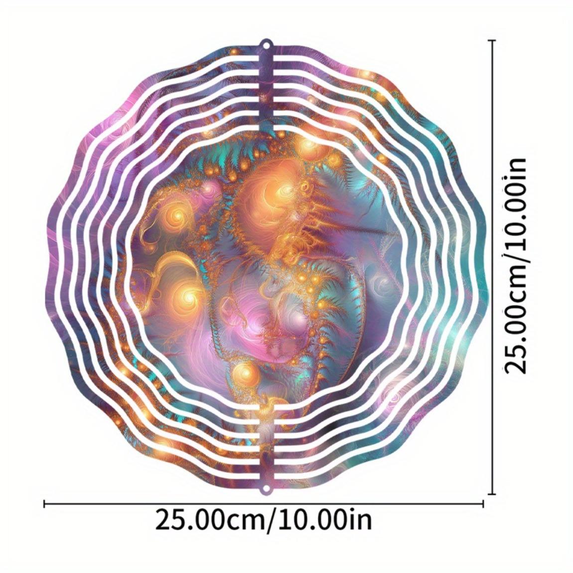 

10-дюймовый вращающийся колокольчик ветра для декора сада на открытом воздухе, вращающееся на 360 градусов подвесное украшение, идеальный подарок на весну, лето, новоселье 01A