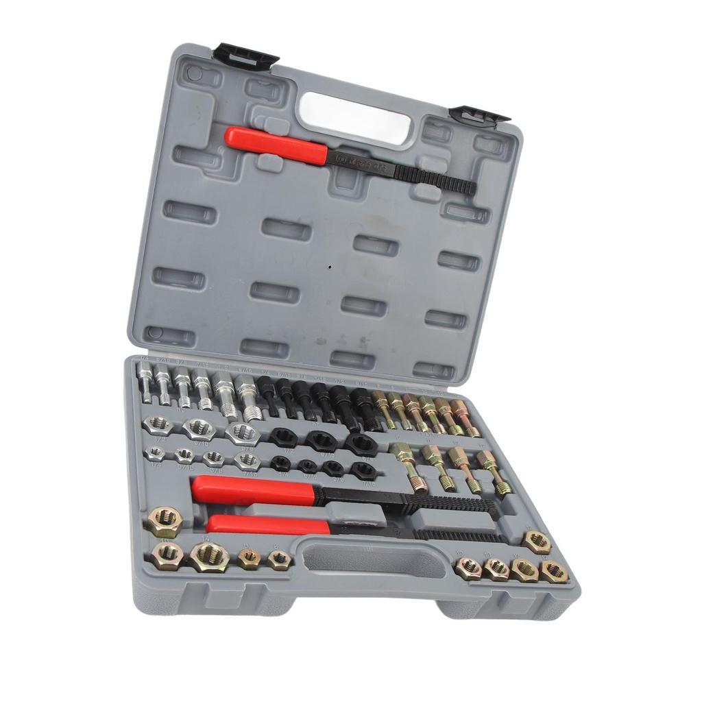 49PCS Thread Repair Thread Chaser Tool Set Metric Bolt Restorer File Nut Rethreader for Auto Mechanics