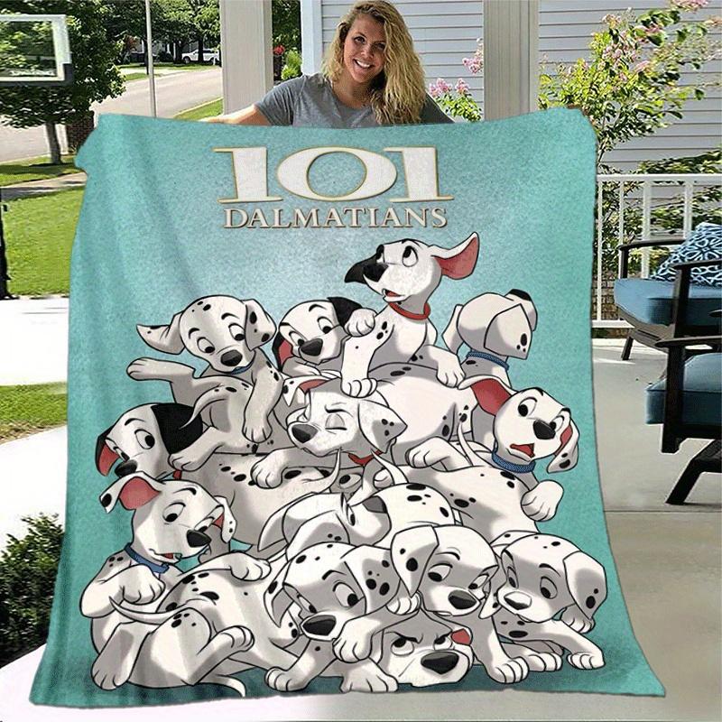 1pc 101 Dalmatians Printing Blanket - Soft, All-Season Throw for Office Blanket, Car, Travel