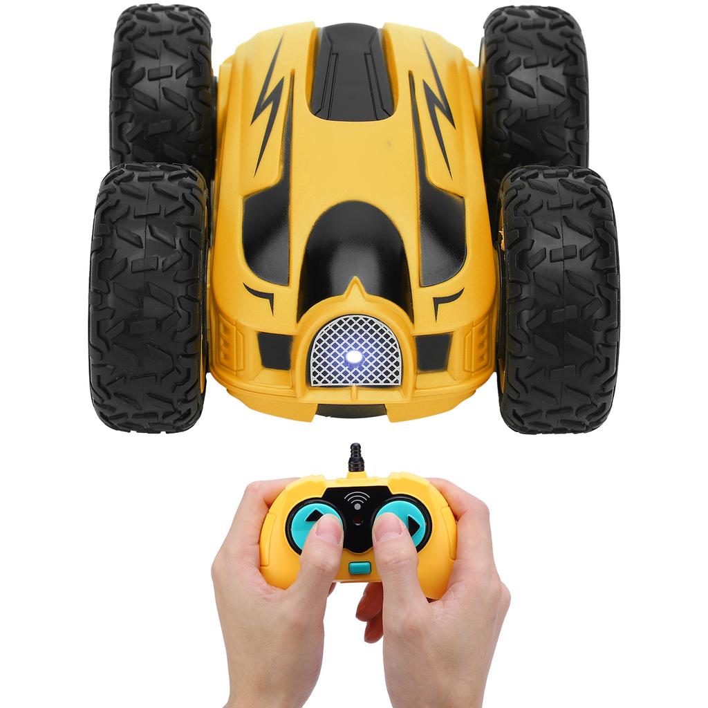 Stunt 2.4G High Speed TwoSided 360 Degree Rotate Wireless RC Car Fourwheel Drive(yellow )