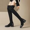 Knee Pole Dance Boots Pants Socks Boots Elastic Suede Skinny Boots Thick High Heels 33-43 Boots
