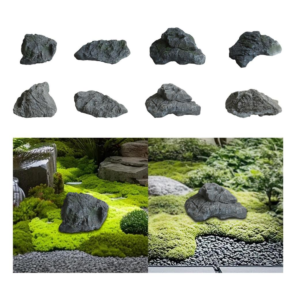 Fake Landscape Rock Yard Ornament Irregular Fiberglass Lightweight Realistic Highly Simulation Accessory Garden Decoration