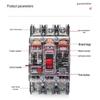 Delixi Transparent 3P Circuit Breaker CDM3T-250S/3300: 250A/200A Air Switch