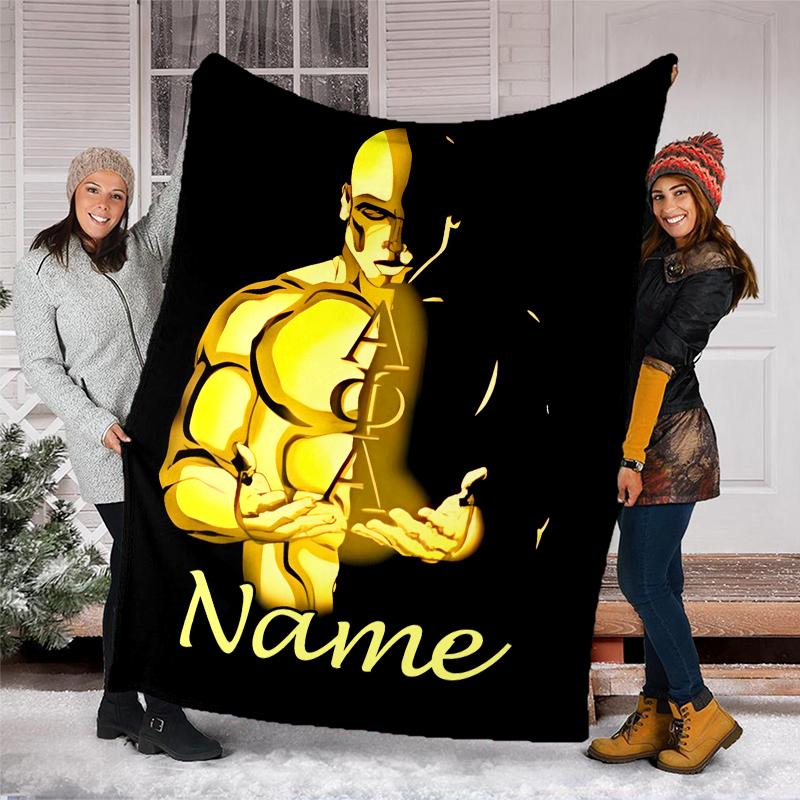 Personalized Custom Name Blanket - Alpha Phi Alpha Print Design,Blanket for Sofa,Bed,Travel,Camping - Soft and Warm, Great Gift