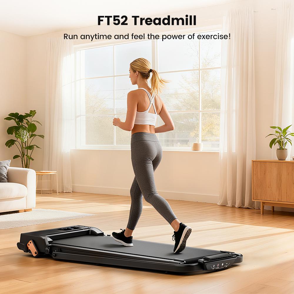 Treadmill iScooter Speed 1-12km/h Lndoor Treadmill With Bluetooth APP LED Display Max Load 120Kg Black FT52