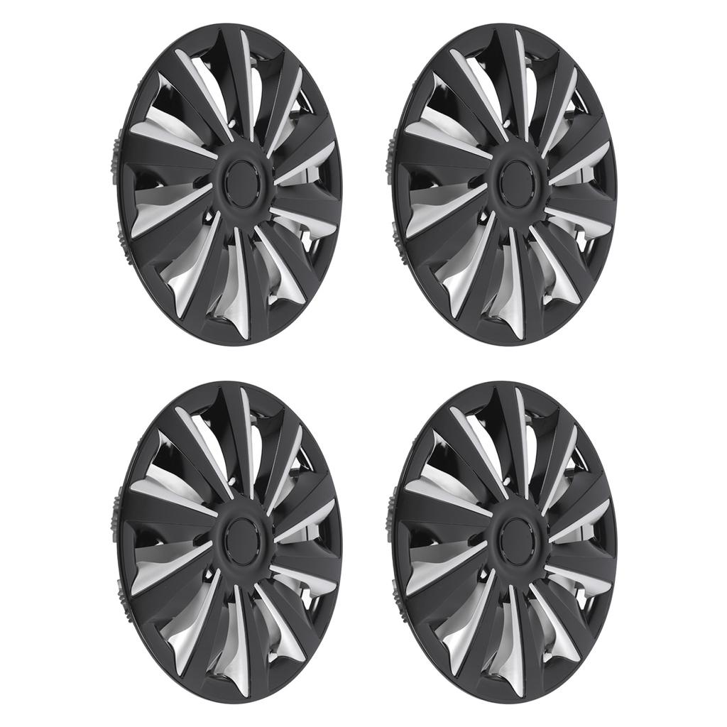 4 Pcs 14in Wheel Hub Cap Full Protection Stylish Look Wheel Rim Cover Hubcaps Universal Fit for Any 14in Steel Wheels