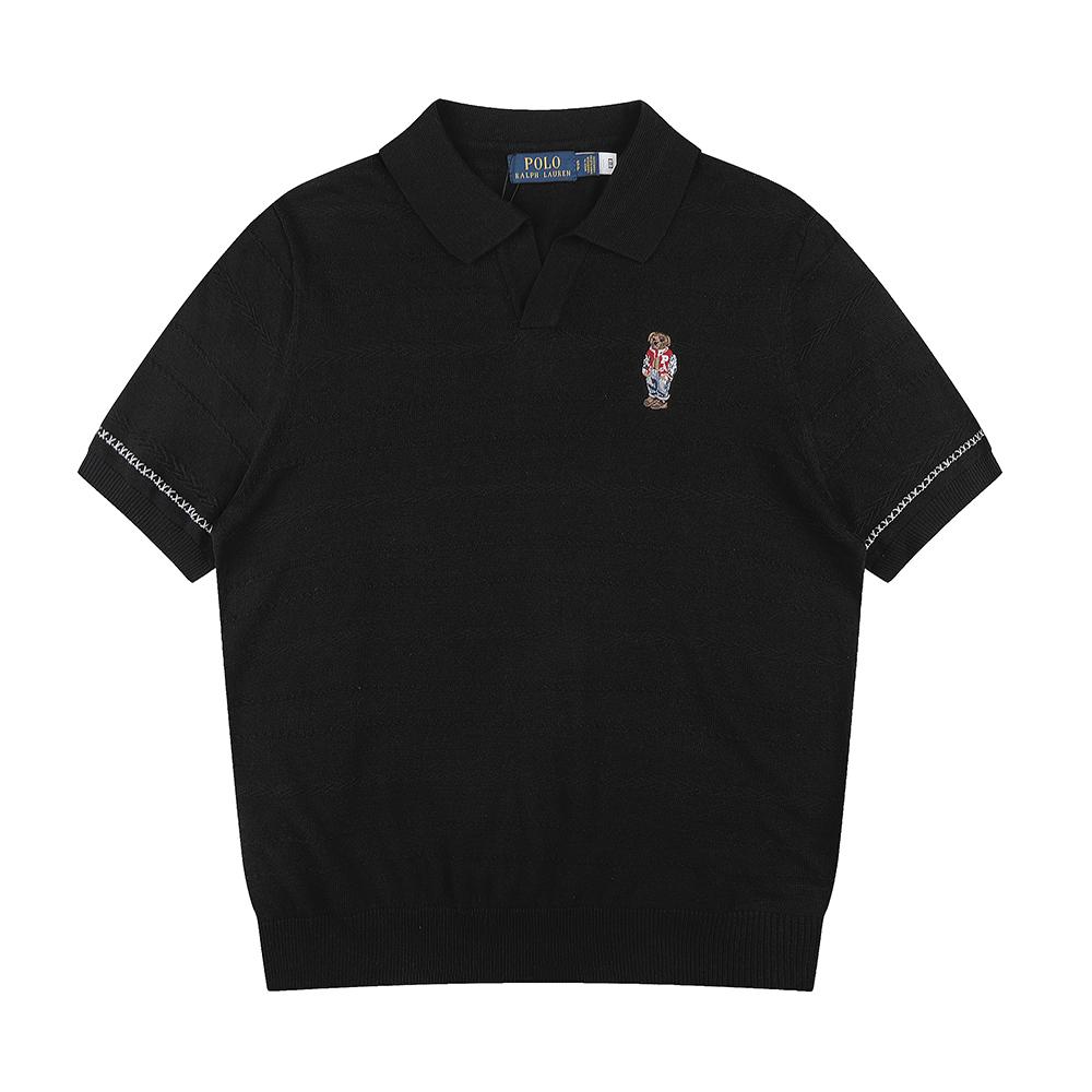 Ralph Lauren Summer Men s and Women s Lightweight Knit Polo Shirt with Polo Bear Embroidered Logo S