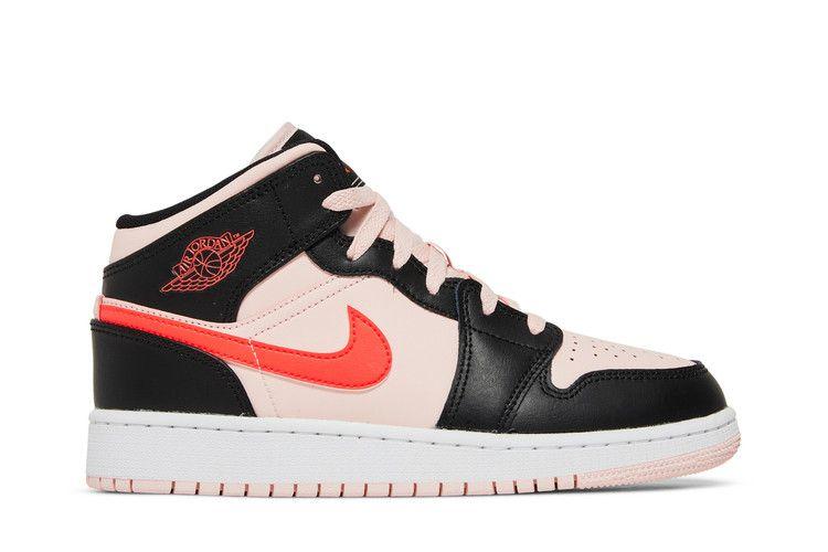 Air Jordan 1 Mid GS 'Black Pink Crimson'
