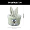 55KF Bunnies Easters Buckets with Long Plush Ear Easters Eggs Baskets Easters Party Decors Candy Bowl Easters Basket