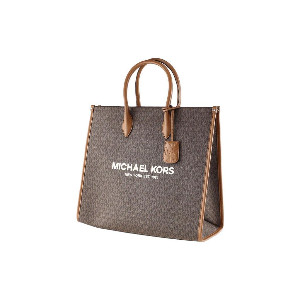 Michael Kors MK Mirella Monogram Print Detachable Shoulder Strap Tote Bag Women tote Brown 35F2G7ZT3B-BROWN