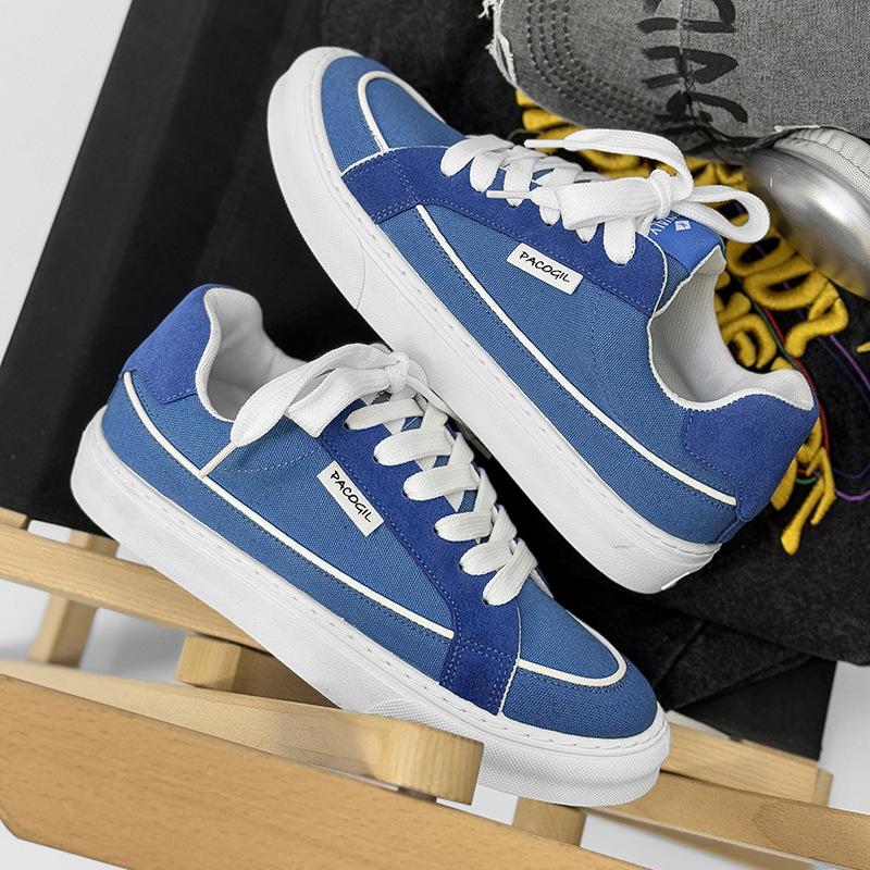 

Men s Casual Canvas Shoes Spring Trendy Sports Leisure Skateboarding Shoes Student Low Top Flat Laced Breathable Sneakers 39