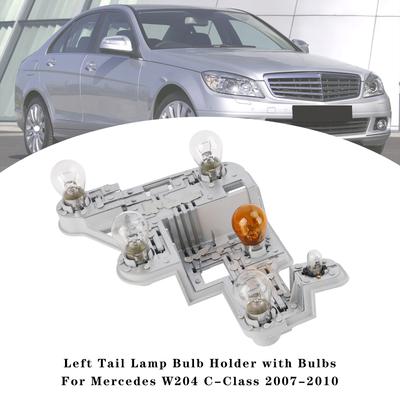 Left Tail Lamp Bulb Holder with Bulbs For Mercedes W204 C-Class 2007-2010
