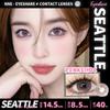 Eyeshare 2pcs Colored Contact Lens Seattle Series Natural Brown Eye Contacts for Daily Wear Yearly Cosmetics