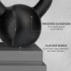 Kettlebell, Ball Weight, 12 Kg, with Plastic Coating, Steel, Black 20 X 13 X 22cm