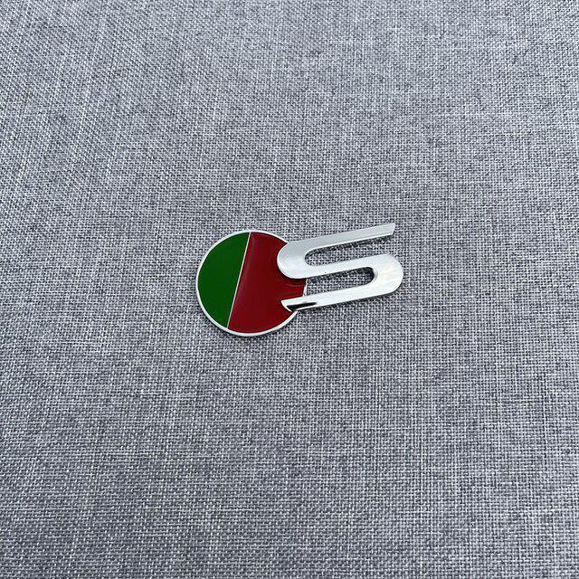 S Logo R Logo for Jaguar XF XE XJL R-SPORT Metal Car Emblem Badge Sports Tail Logo Leaf Plate Sticker