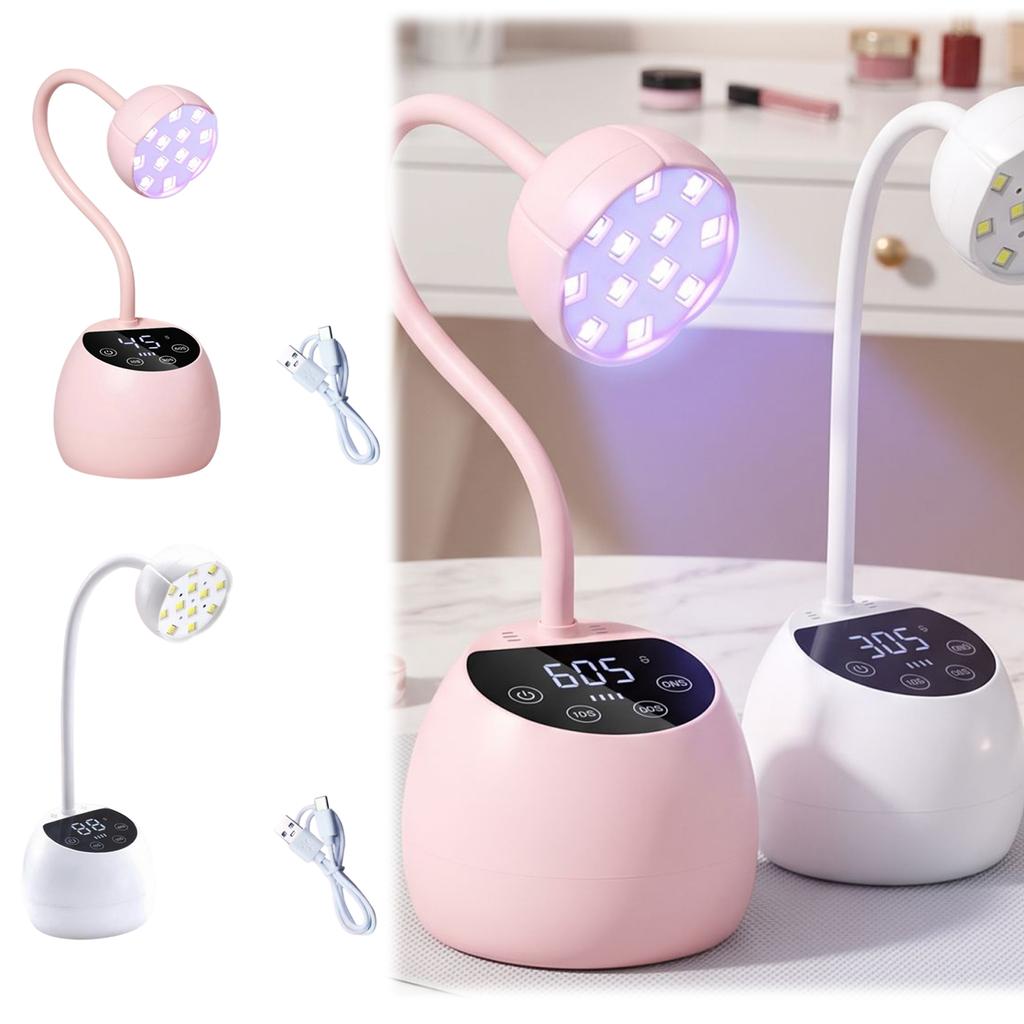 Nail Lamp Rechargeable, Desktop LED Nail Dryer for Polish and Nail Tips, Fast Curing