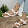 New Fashion Sandals Flat Bottom Fashion Versatile Cross Retro Casual Roman Sandals  Shoes Portable Non-slip