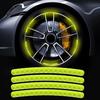 20PCS Car Wheel Stickers Reflective Night Safety Warning Tape Waterproof Scratch-Resistant Rim Decals for Cars Motorcycles Bicycles