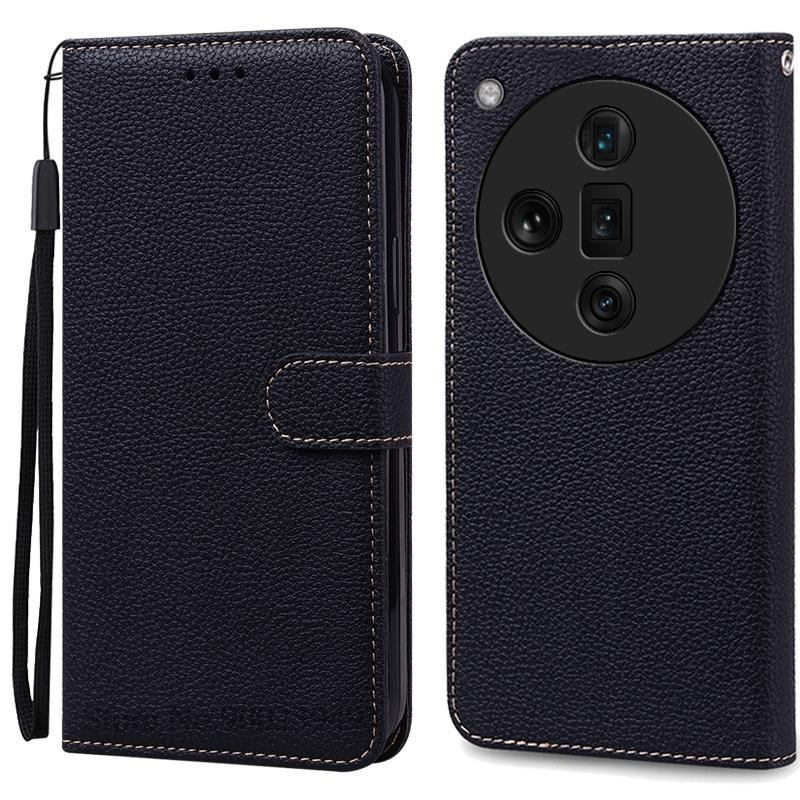 For OPPO Find X7 Case Leather Wallet Flip Case For OPPO Find X7 Ultra Case Soft Silicone Cover Coque Fundas Shell