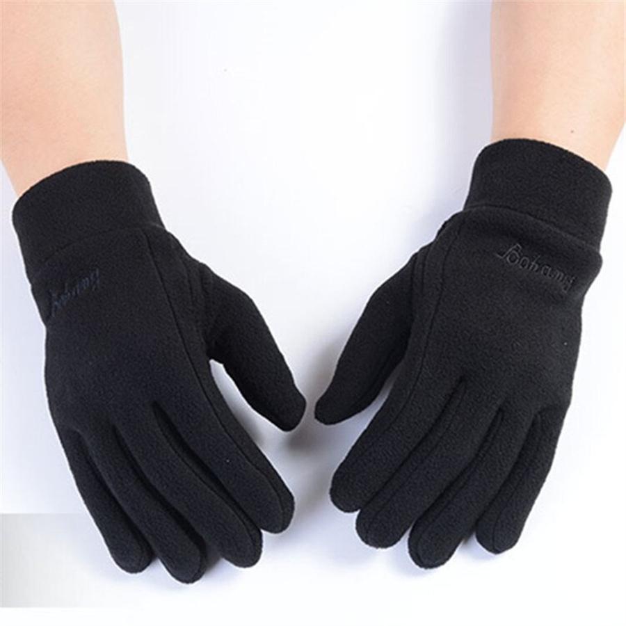 Winter Warm Fleece Gloves Touchscreen Thermal for Driving Outdoor L чёрный